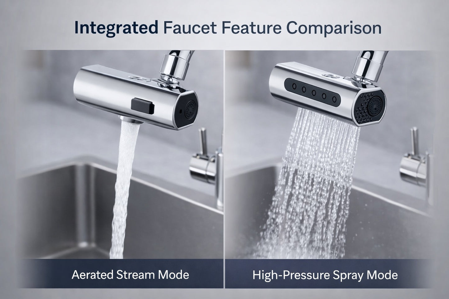 Living Lekker™ Smart Dual-Mode Kitchen Faucet