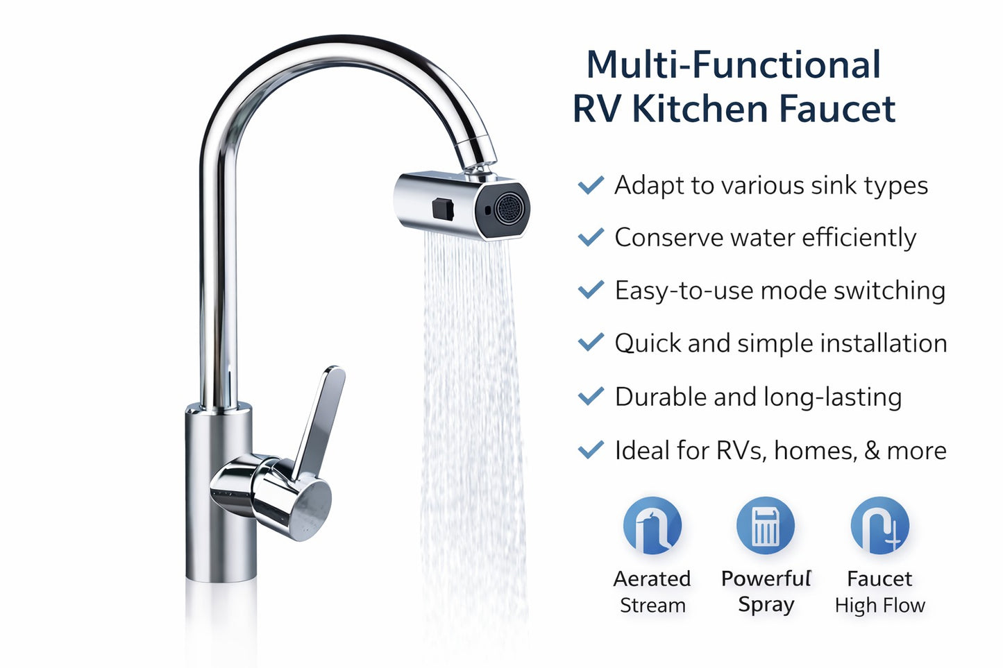 Living Lekker™ Smart Dual-Mode Kitchen Faucet