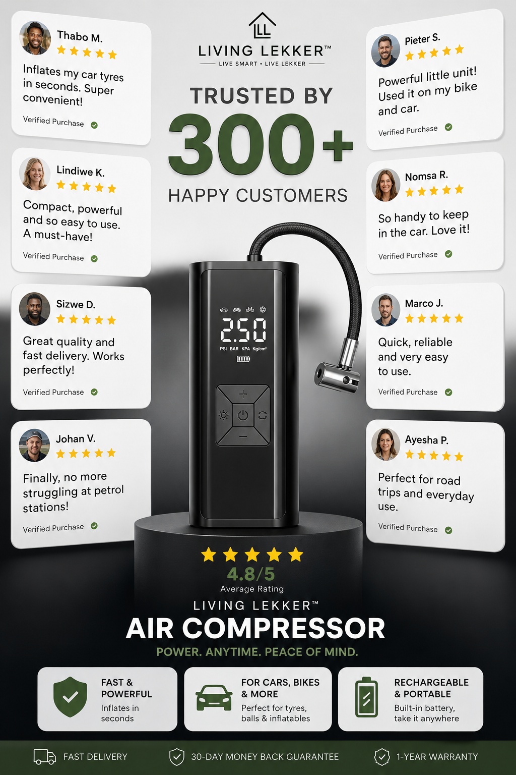 Living Lekker™ Air Compressor Pro