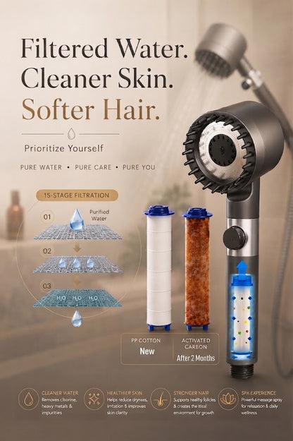 Living Lekker™ Therapeutic Massage Shower Head